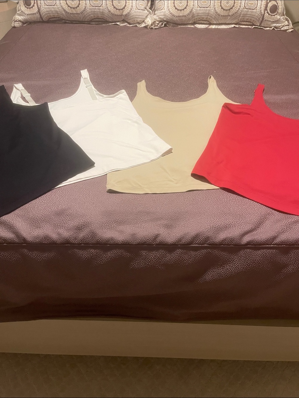 Everyday Scoop Tank Top – Black, White, Beige, Red